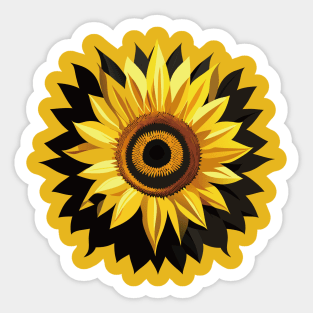 Blooming Sunflower: Floral Generative Art Sticker